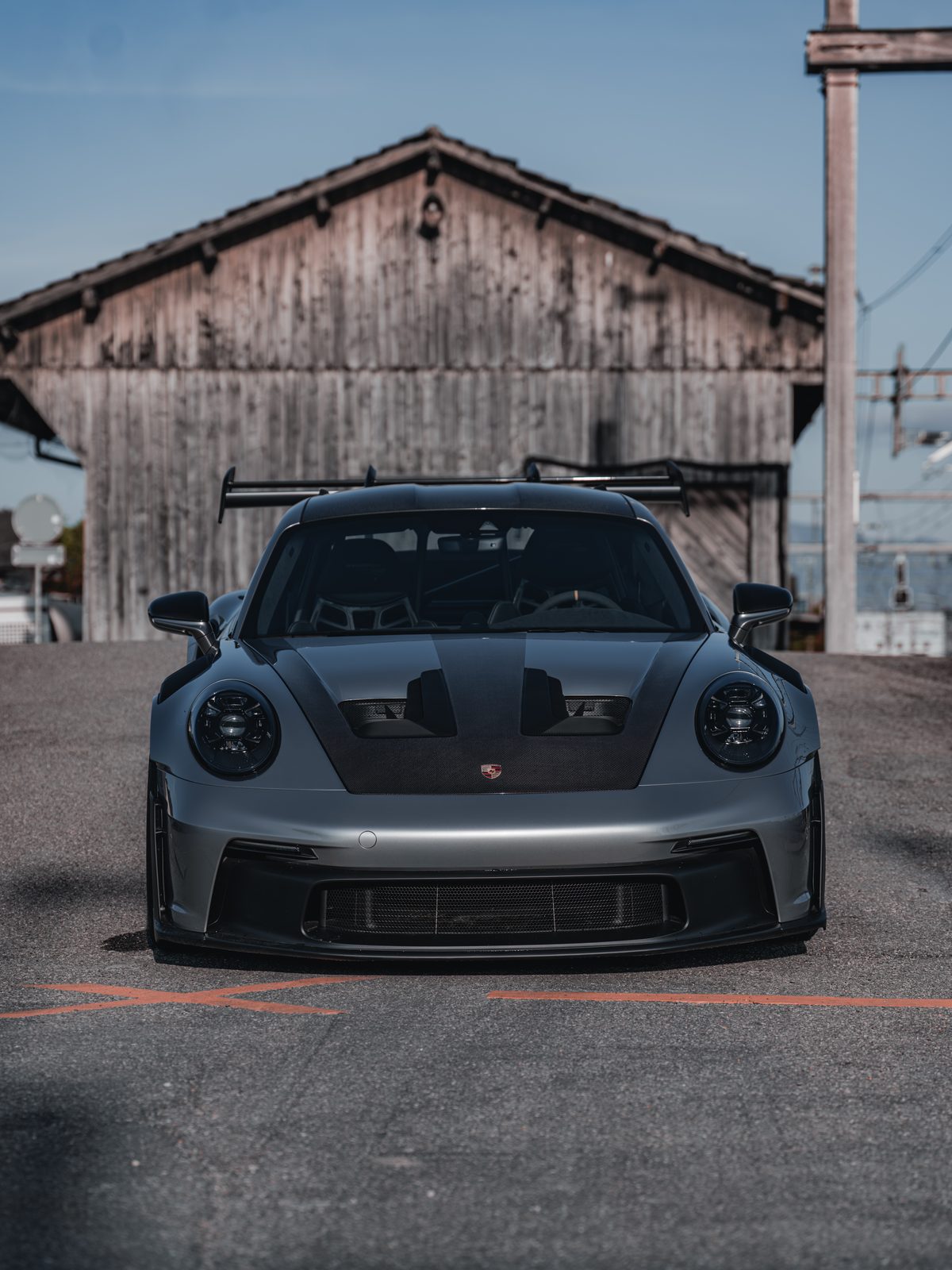 Porsche 911 GT3 RS préparée, vue de face